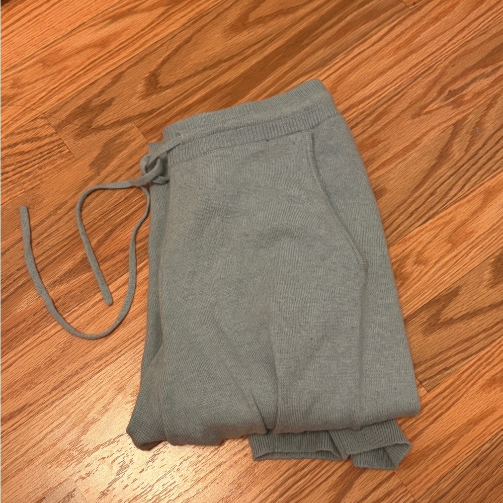 Theory Light Blue Cashmere Joggers